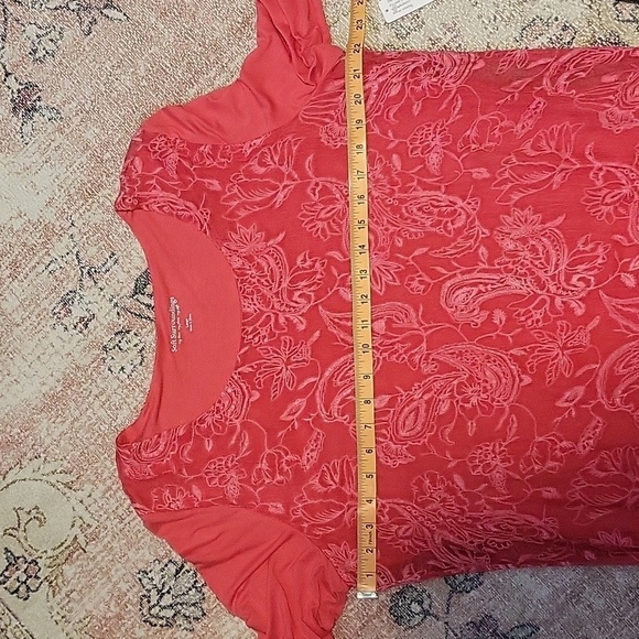 Soft Surroundings Pink Embroidered Silk Lace Hi Lo Lined Tunic Size L - Picture 10 of 12